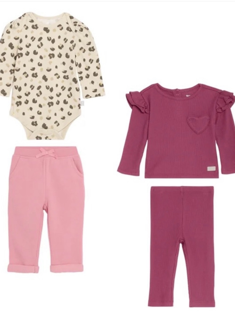 Koala Kids Baby Girl 4 Piece Outfit Set 3M